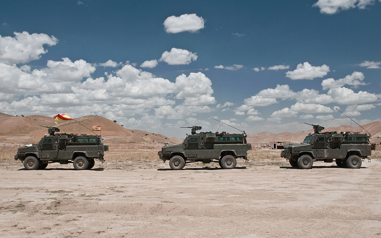 Convoy de RG-31 Nyalas del Ejército de Tierra de España de patrulla en la ruta Lithium, Afganistán