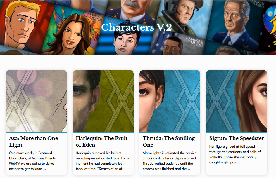 Mark of Odin Road to Valhalla book, Odinpedia Volume 2, characters.
