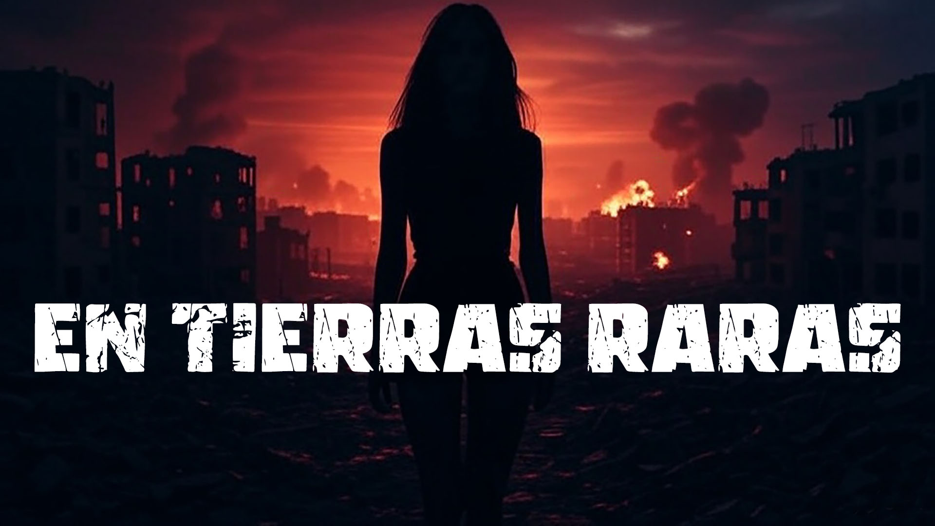 Ilustración de revelación del thriller de acción En tierras raras, libro de Xavier Marcé.