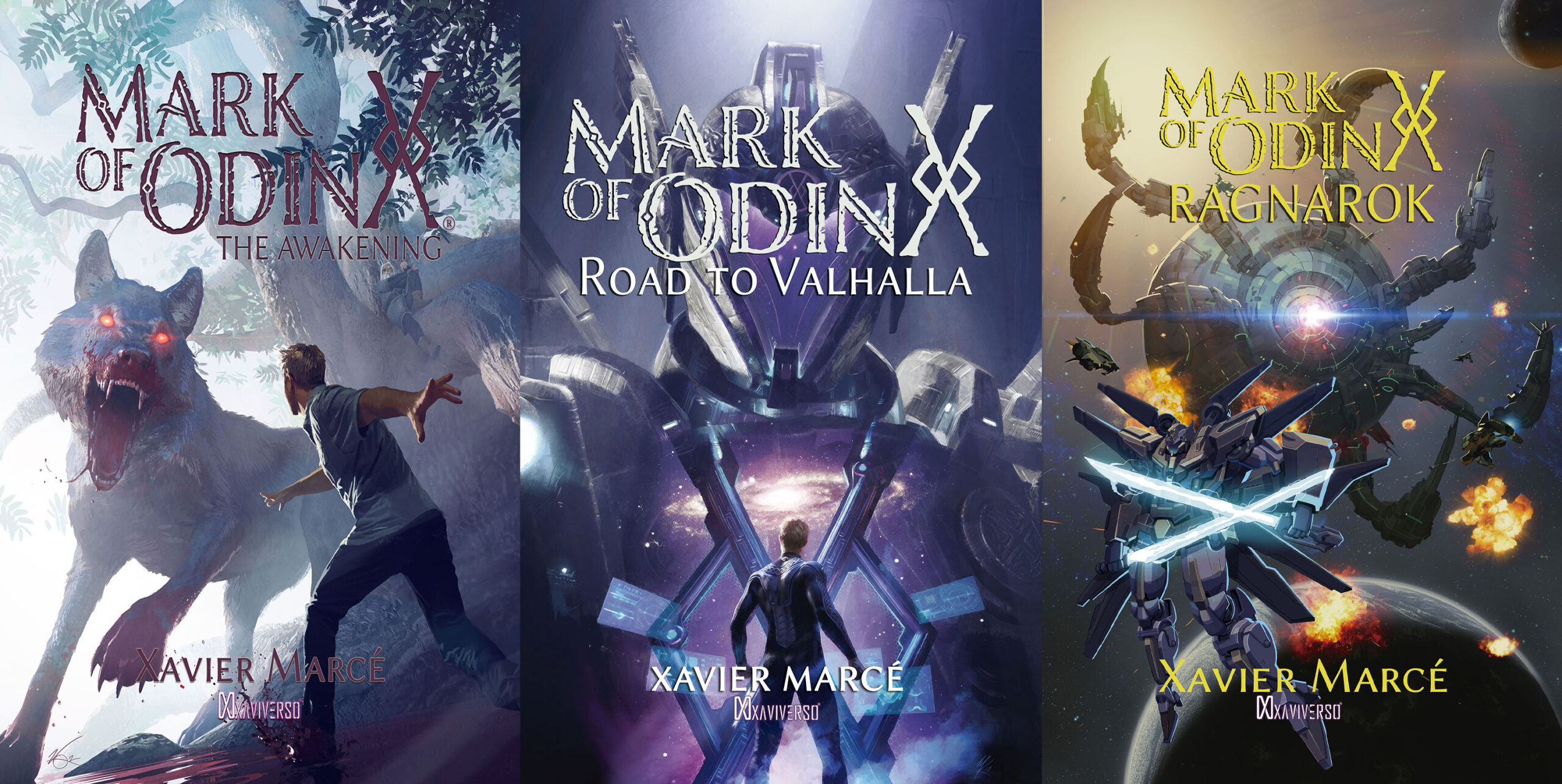 Mark of Odin Trilogy: The Awakening, Road to Valhalla, Ragnarok, books.