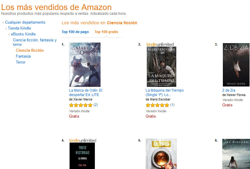 La Marca de Odín: El despertar copa el top 1 en ciencia ficción en Amazon e iBooks España