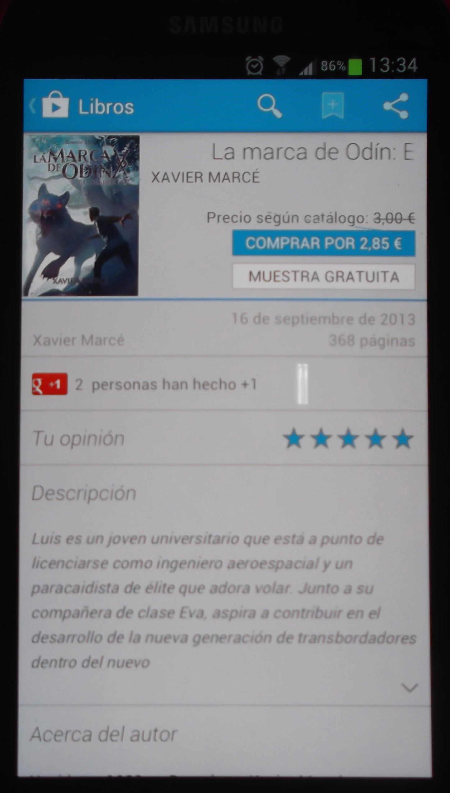 Ya a la venta en Google Play la ed. lite de La Marca de Odín: El depertar